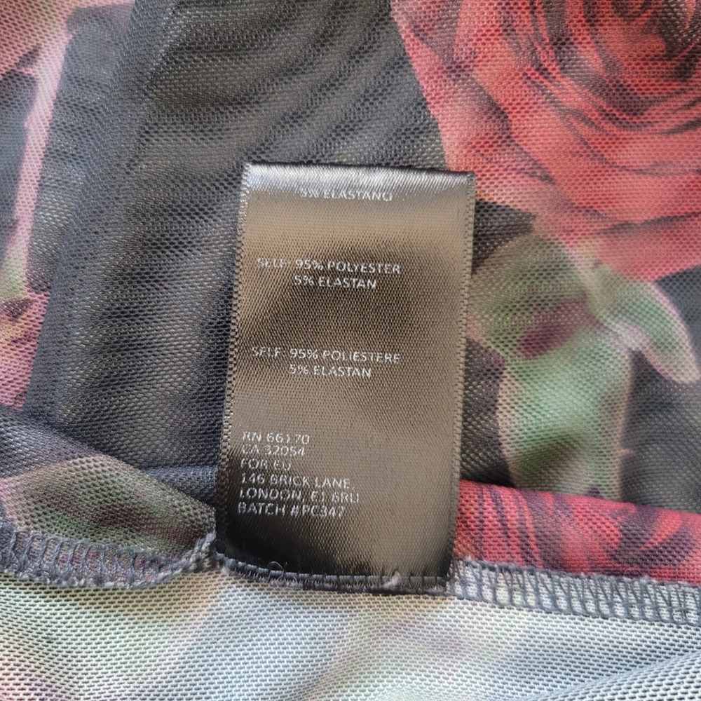 Silence + Noise mesh rose top cowl neck XL grunge goth romantic vampy festival - Picture 14 of 14